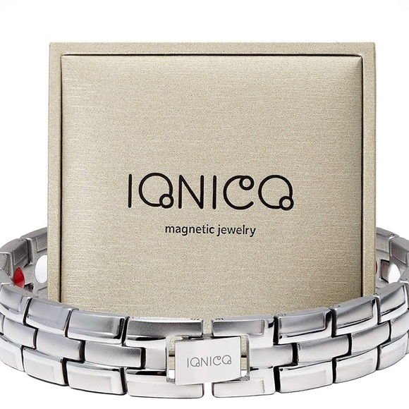 IONICO Jewelry - NEW IONICO Stylish Magnetic Therapy Bracelet for Men & Women Silver Adjustable